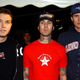 Blink-182 in 2001: Mark Hoppus, Travis Barker, and Tom DeLonge